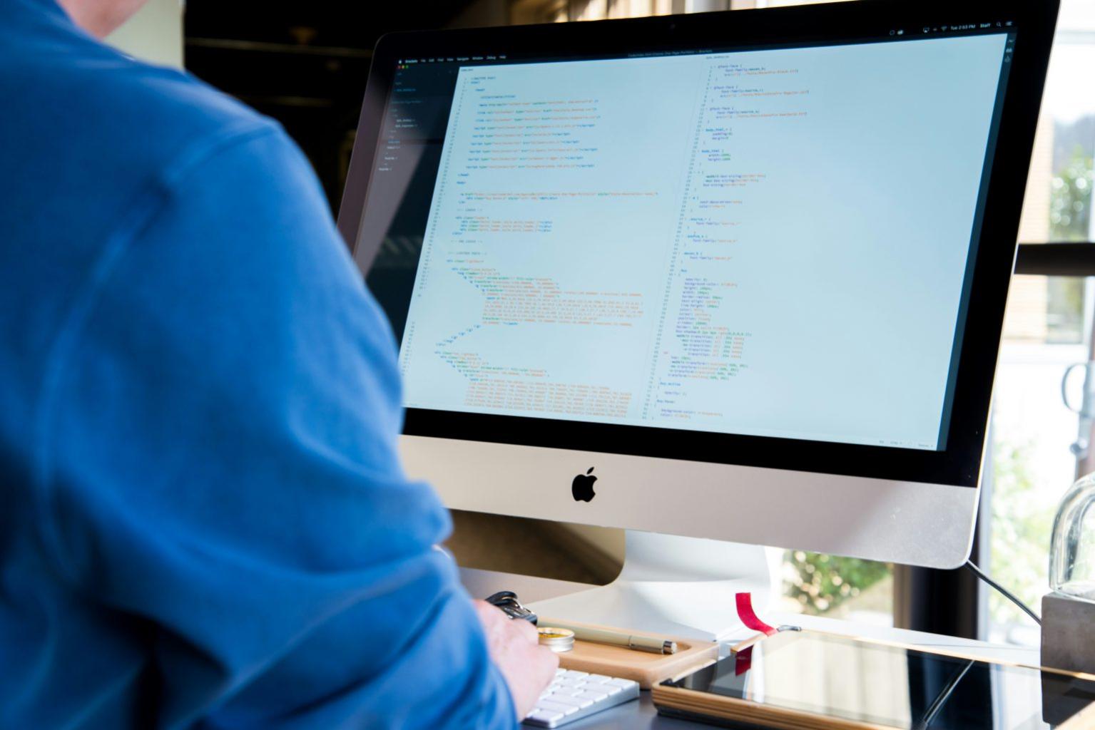 Person infront of computer